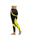 CHRLEISURE legginsy fitness geometryczne honeycomb cyfrowe drukowane legginsy wysokiej talii Hip oddychające poliester kobiety L