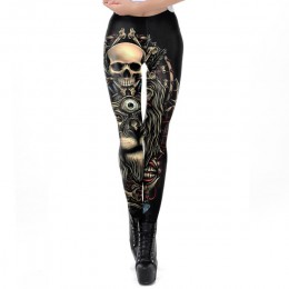 [Jesteś moim sekretem] 2019 czaszka nowy projekt Punk kobiety Legging gotycki styl lew Retro w stylu vintage steampunk legginsy 