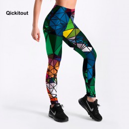 Legginsy qickitout próbki damskie diamentowe szwy legginsy spodnie z nadrukiem cyfrowym spodnie spodnie rozciągliwe Plus rozmiar