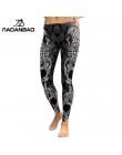 NADANBAO New Arrival legginsy kobiety czaszka głowy 3D drukowane kamuflaż Legging trening legginsy Slim elastyczne spodnie Plus 