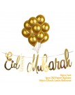 Złota Ramadan Kareem dekoracja Eid Mubarak Banner i balony Eid Ramadan Party Favor Eid al-fitr Ramadan Mubarak Decor