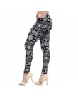 Nowy 2020 legginsy z kwiecistym nadrukiem leginsy Plus Size leginsy gitara Plaid cienka dziewiątka spodnie moda damska odzież Ap