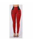 Maryigean Slim Fit wysokiej talii legginsy push up kobiety moda patchwork trening legginsy fitness kulturystyka Sexy spodnie dam