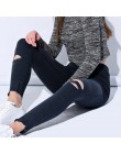 Yesello Plus rozmiar M-5XL lato dziura porwane jeansy damskie Jeggings fajne dżinsowe wysokiej talii obcisłe dżinsy rurki spodni