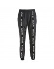 HOUZHOU spodnie dresowe damskie Hip Hop luźne Jogger Mujer sportowe elastyczny pas czarny dorywczo walki Streetwear moda