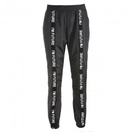 HOUZHOU spodnie dresowe damskie Hip Hop luźne Jogger Mujer sportowe elastyczny pas czarny dorywczo walki Streetwear moda