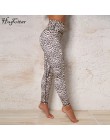 Hugcitar wysokiej talii leopard Sexy legginsy push up 2018 lato kobiet treningu poliester spodnie fitness Activewear Slim casual