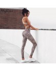 Hugcitar wysokiej talii leopard Sexy legginsy push up 2018 lato kobiet treningu poliester spodnie fitness Activewear Slim casual