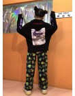 Neploe Retro Cartoon spodnie z nadrukiem Harajuku Streetwear spodnie kobieta mężczyzna spodnie z szerokimi nogawkami Pantalones 