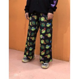 Neploe Retro Cartoon spodnie z nadrukiem Harajuku Streetwear spodnie kobieta mężczyzna spodnie z szerokimi nogawkami Pantalones 