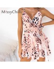 MissyChilli Sexy v neck backless lato playsuit kobiety szyfonowa plaża krótki kombinezon elegancki różowy wzburzyć party kombine