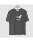 100% bawełna damska koszulka z krótkim rękawem topy list drukuj O-Neck czarne białe koszulki kobieta 2020 Summer Lady Tshirt w m