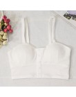 Gkfnmt krótki Top kobiety stanik Camis kobiety Camisole 2020 lato Sexy bez rękawów Slim niska klatka przycisk Roupas Femininas