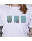 Lato nowy 2019 Harajuku t-shirt w stylu vintage Van Gogh Van Goghing Van Gone Meme śmieszne estetyka T Shirt Vogue śliczne druku