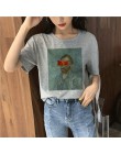 Lato nowy 2019 Harajuku t-shirt w stylu vintage Van Gogh Van Goghing Van Gone Meme śmieszne estetyka T Shirt Vogue śliczne druku