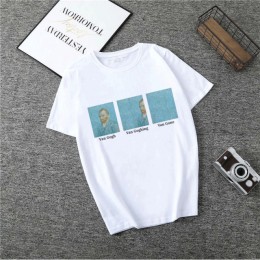 Lato nowy 2019 Harajuku t-shirt w stylu vintage Van Gogh Van Goghing Van Gone Meme śmieszne estetyka T Shirt Vogue śliczne druku