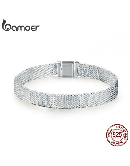 BAMOER bransoletki ze sznurków Hot 925 Sterling Silver Metropolitan Style kobiety modne bransoletki biżuteria prezent 17CM-20CM 