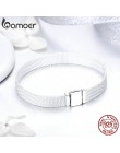 BAMOER bransoletki ze sznurków Hot 925 Sterling Silver Metropolitan Style kobiety modne bransoletki biżuteria prezent 17CM-20CM 