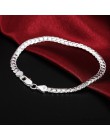 LEKANI 925 srebro bransoletka fine jewelry 5MM 20cm wąż płaski męski łańcuch bransoletka Armband/pulsera dla mężczyzn