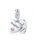 DALARAN Heart Shape miłość srebro urok 925 przyjaźń siostry koralik pasuje oryginalny bransoletka typu Charm Pandora DIY biżuter