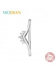 Modian 2020 Hot 100% 925 Sterling srebrna iskrząca do układania w stos Finger pierścienie dla kobiet moda oryginalny prezent na 