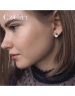 CZCITY wysokiej jakości 7mm okrągła cyrkonia sześcienna stadnina kolczyk dla kobiet moda 925 srebro Sterling Femme kolczyk Fine 