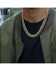 Hip Hop Iced Out betonowa cyrkonie 1 zestaw 13MM złoto srebro pełna Miami Curb kubański łańcuch CZ Bling raper naszyjniki dla mę