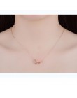 Anenjery 925 srebro dwa kółka CZ cyrkonu naszyjniki dla kobiet prezent kolye choker collares bijoux S-N61