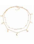 Nowy Boho imitacja perły biżuteria wielowarstwowe koraliki Choker naszyjniki dla kobiet wisiorek biżuteria w stylu Vintage Bijou