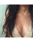 Boho naszyjniki Vintage wielowarstwowy choker naszyjnik dla kobiet modny kołnierz Collier Femme biżuteria z motywem księżyca akc