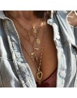 DIEZI wielowarstwowe w stylu Vintage naszyjnik łańcuch dla kobiet czeski proste księżyc oczy róg wisiorek Choker naszyjnik Party