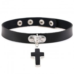 KMVEXO 2020 krzyż wisiorek komunikat naszyjnik Gothic Anime miłośników "prosty kołnierz Choker naszyjnik kobiety Chocker biżuter