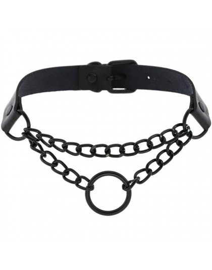 KMVEXO Sexy czarny łańcuch naszyjniki dla kobiet mężczyzn Gothic Punk komunikat Choker naszyjnik Cosplay Anime ulica harajuku bi