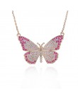 New Arrival Butterfly wisiorki naszyjnik cyrkonia Multicolor Chain naszyjniki prezent dla kobiet YMD1255