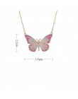 New Arrival Butterfly wisiorki naszyjnik cyrkonia Multicolor Chain naszyjniki prezent dla kobiet YMD1255