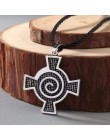 CHENGXUN Guidepost kompas naszyjnik talizman Viking starszy Futhark wisiorek Valknut Pagan Amulet Vegvisir skandynawski Norse pr