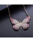 New Arrival Butterfly wisiorki naszyjnik cyrkonia Multicolor Chain naszyjniki prezent dla kobiet YMD1255