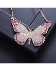 New Arrival Butterfly wisiorki naszyjnik cyrkonia Multicolor Chain naszyjniki prezent dla kobiet YMD1255