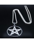 Czary Pentagram ze stali nierdzewnej stalowy łańcuch naszyjniki dla mężczyzn złoty kolor naszyjniki wisiorki biżuteria cadenas p