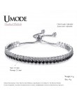 UMODE moda urok CZ bransoletki tenisowe dla kobiet mężczyzn kolorowa cyrkonia biżuteria Box łańcuch Braclets prezent bransoletka