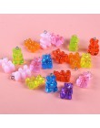 10 sztuk moda śliczne żywica Gummy niedźwiedź zawieszki charms dla kobiety dziewczyny kreskówka biżuteria ustalenia DIY hurtowni