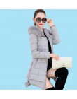 2019 Faux Fur parki kobiety dół kurtki Plus Size kobiet parki zagęścić odzieży zimowy płaszcz z kapturem kobiet bawełniana watow