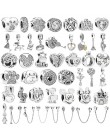 Srebro 925 Minnie Mickey łańcuch bezpieczeństwa korona chłopiec wisiorek Fit Pandora Charms bransoletki DIY kobiety srebro orygi