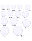 10 sztuk szkło bezbarwne okrągłe Cabochons przezroczysta kopuła do tworzenia biżuterii DIY ustalenia 8mm 10mm 12mm 14mm 16mm 18m