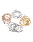 50 sztuk/partia 20 25 30 35 mm srebrny KC złote obręcze kolczyki duże koło Ear Wire Hoops kolczyki druty dla DIY tworzenia biżut