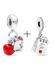 2 sztuk/partia oferta specjalna czerwony szczęście kot i Mickey koraliki Charms Fit Pandora bransoletka i naszyjniki dla kobiet 