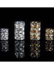 100 sztuk Rhinestone Spacer koraliki 6/8/10mm Fit kobiety DIY wyrób biżuterii bransoletka naszyjnik kolczyki ozdobiony paciorkam