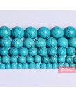 Darmowa wysyłka gładkie naturalne z kamieniem niebieski Turquoises okrągłe luźne koraliki 15 "Strand 4 6 8 10 12 MM Pick rozmiar