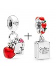 2 sztuk/partia oferta specjalna czerwony szczęście kot i Mickey koraliki Charms Fit Pandora bransoletka i naszyjniki dla kobiet 