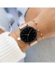 Montre Femme 2019 prosty Damski Zegarek kwarcowy zegarki skórzany pasek Damski Zegarek Damski zegarki damskie